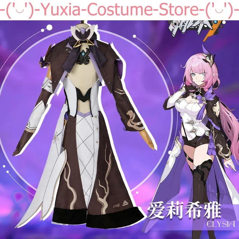 Elysia Cosplay Fato Feminino, Honkai Impact 3, Jogo Anime, Uniforme de Festa, Roupas de Halloween, Roupas, Completo, Novo