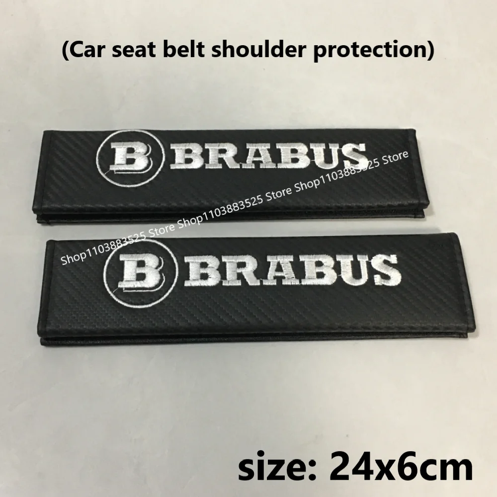 

Car Embroidery Technology Seat Belt Shoulder Protection Carbon for Brabus Smart W204 W205 G65 W177 G350 GLS CLA W464 W221 W176