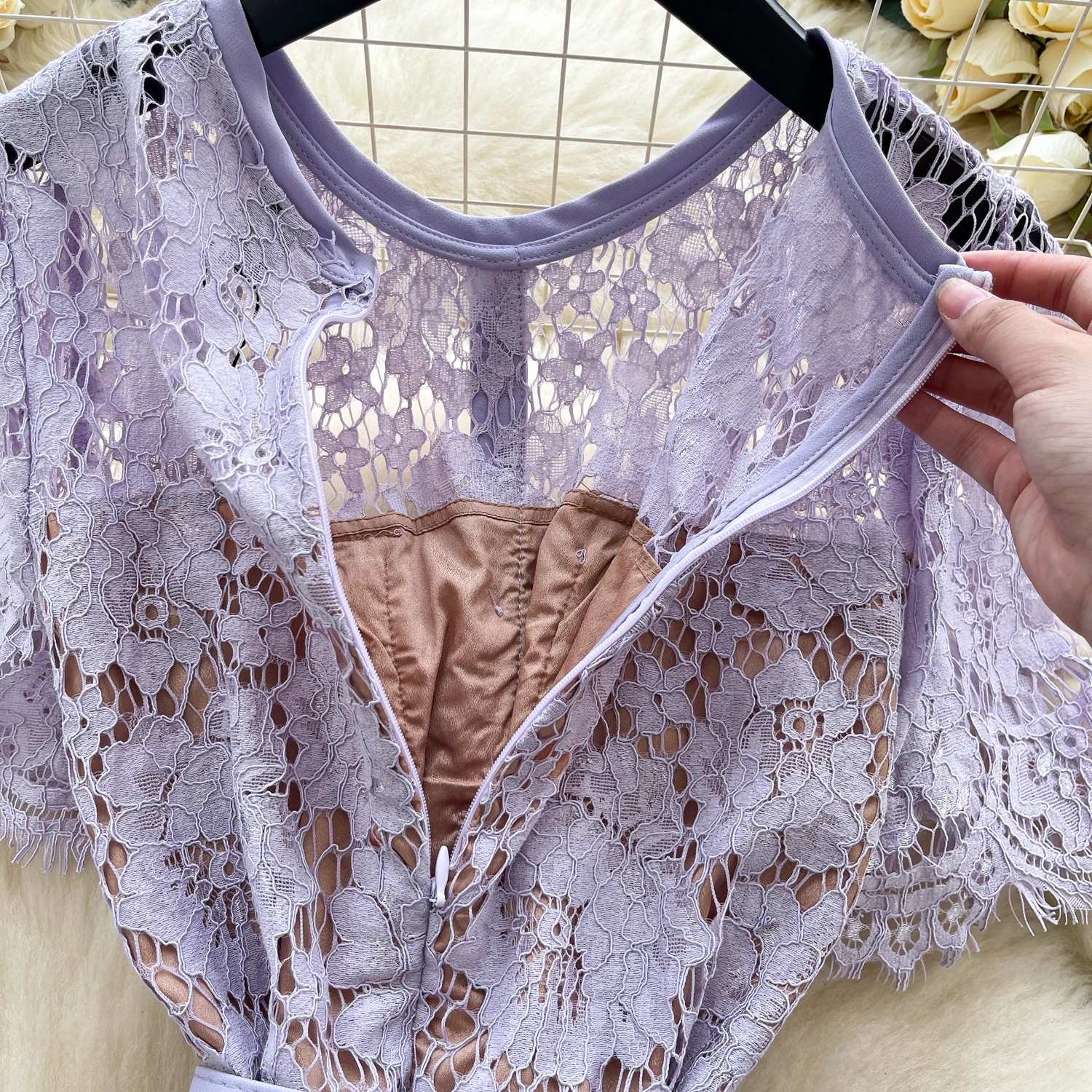 أنيقة خمر مثير الزنانير الدانتيل ضئيلة أنيقة الجنية الكورية أزياء بوهو فستان الشمس النساء الملابس