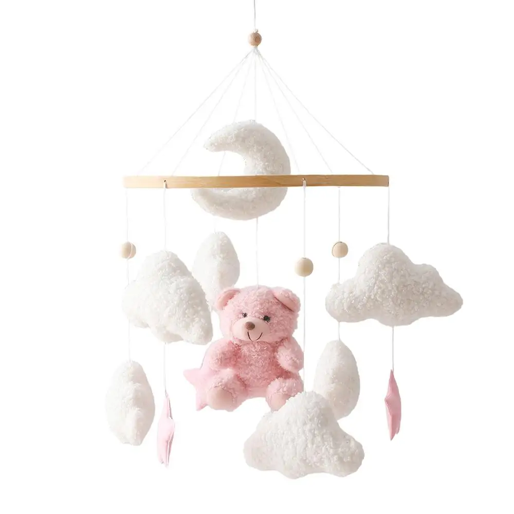 Bonito macio dos desenhos animados urso bebê bedbell recém-nascido pendurado brinquedos infantil chocalhos brinquedo para assento de carro carrinho barra
