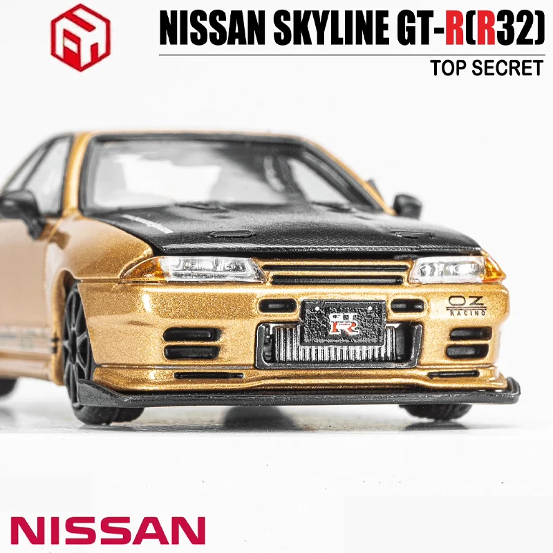 Fh 1/64 Nissan Skyline GT-R(R32) Topgeheime Legering Speelgoed Motorvoertuig Diecast Metalen Model Geschenken