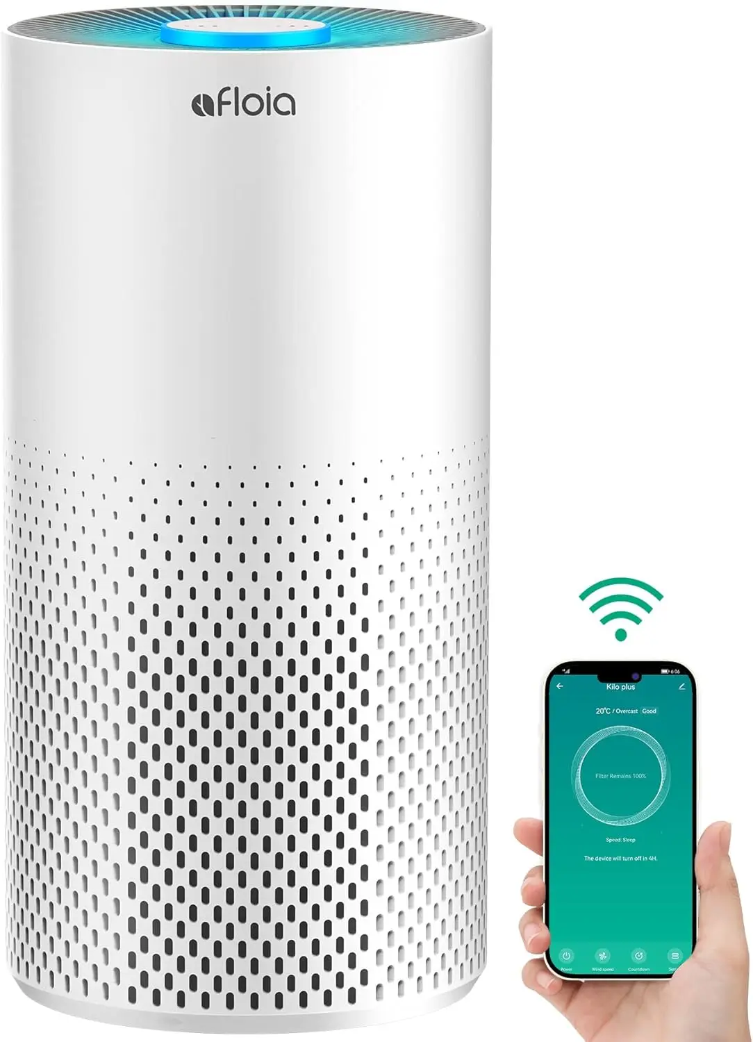 

Air Purifier for Home Bedroom Up to 1076 Ft², Smart WiFi with Alexa, 3-Stage Filter, Removes Odor, Pet Dander, Pollen, Dust
