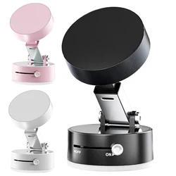 Vacuum Suction Cup Magnetic Car Phone Holder Double-Sided Foldable Magnetic Auto Phone Bracket For Car Interior Accessories