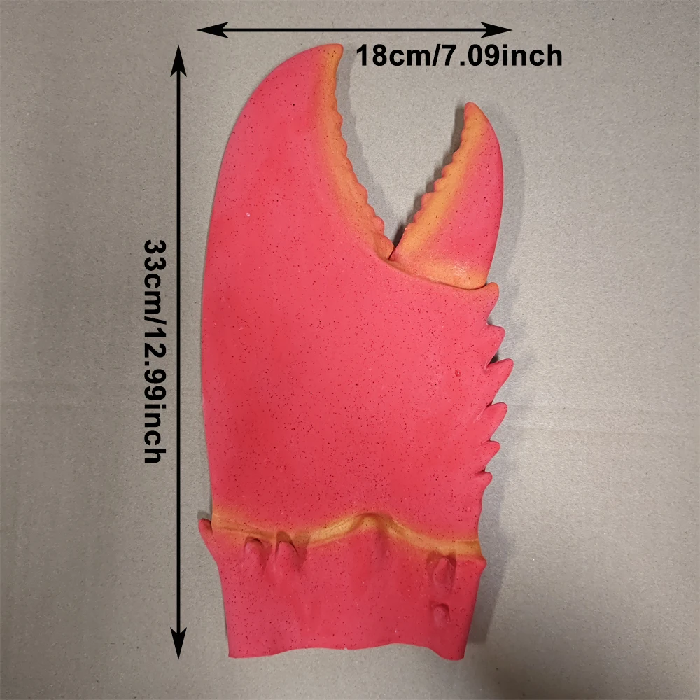 مضحك جراد البحر كراب مخالب قفازات الأيدي سلاح الدعائم هالوين زي اكسسوارات فنجر الدعائم الحيوان تأثيري لعبة حفلة الدعائم