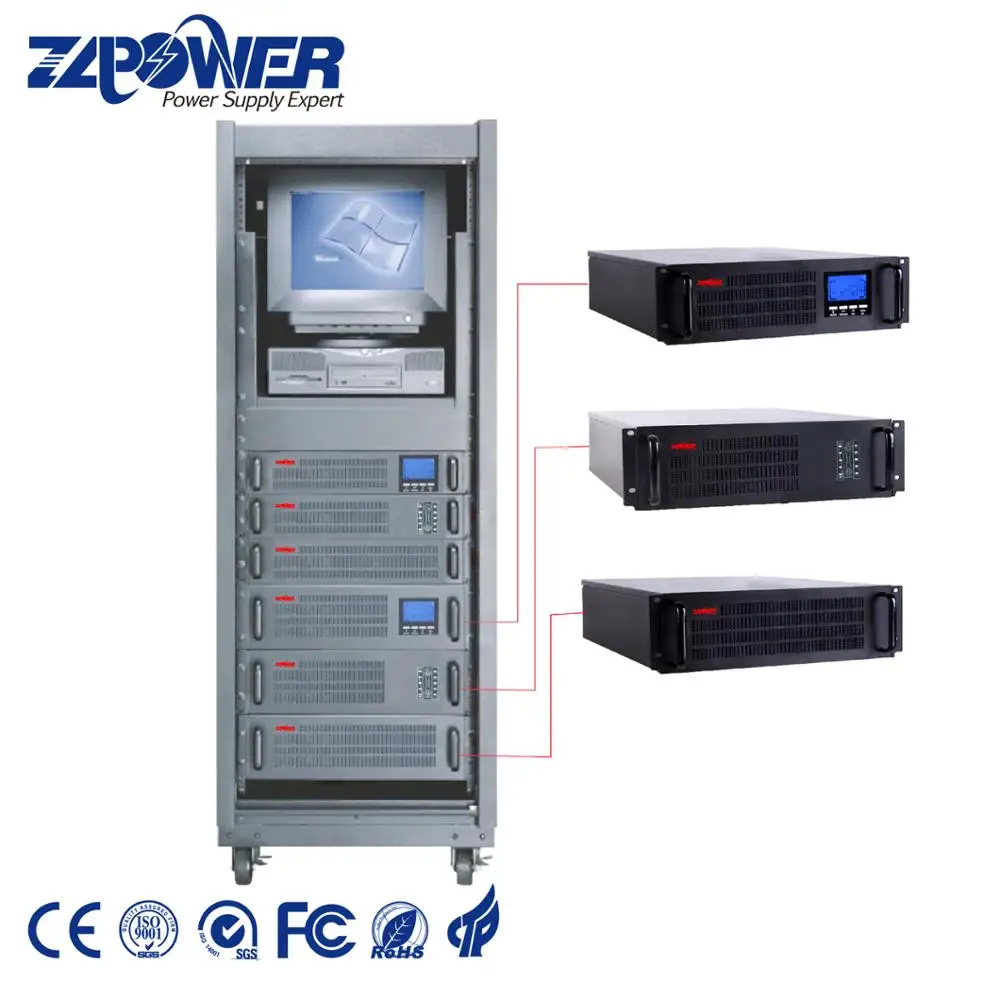 1KVA 2KVA 3KVA 6KVA 10KVA 12V 9AH Battery Mini Single Phase Pure Sine Wave Standard Model Rack Mount Online UPS