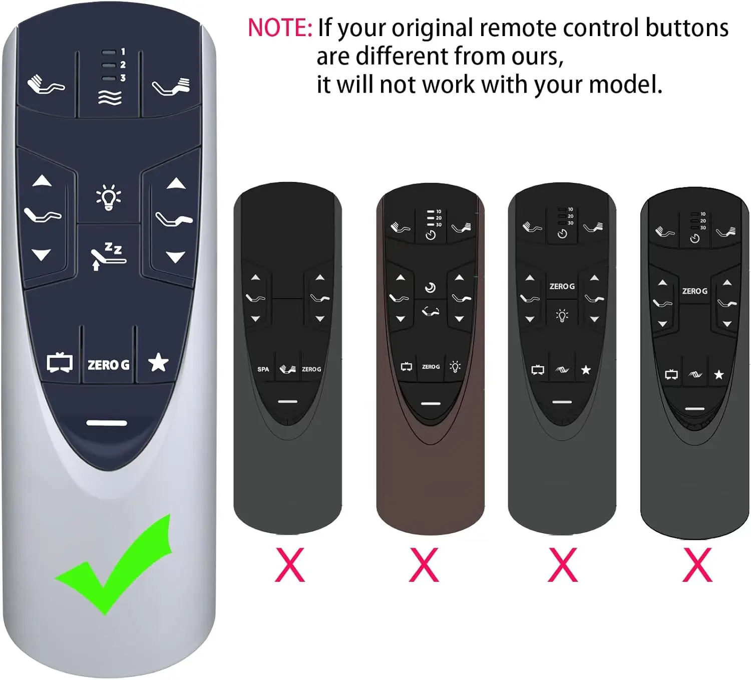 Rf502A Rf358A Replacement Remote Control For -Pedic Ergo Or Ergo Extend Adjustable Bed Base Jdlk.33.01.18 Rf358A,