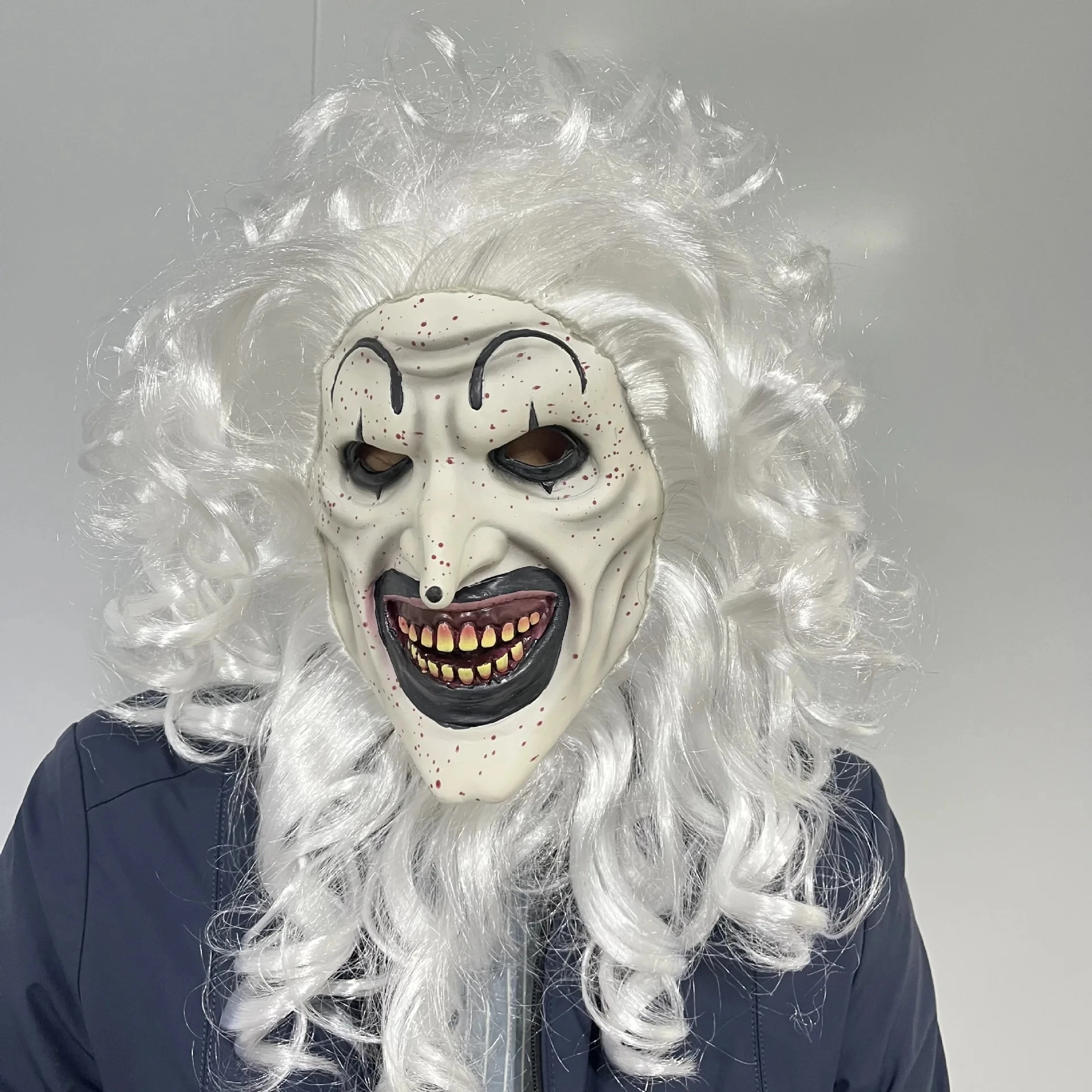 Scary Terrifier 3 máscara de arte, payaso sangriento, látex, Joker, máscaras de Cosplay, cara completa, utilería para fiesta de Halloween, hombres y mujeres