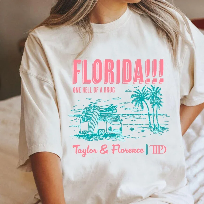 Florida One Hell T-Shirt Summer Beach T Shirt donna Trendy TTPD magliette grafiche a maniche corte magliette in cotone Streetwear oversize