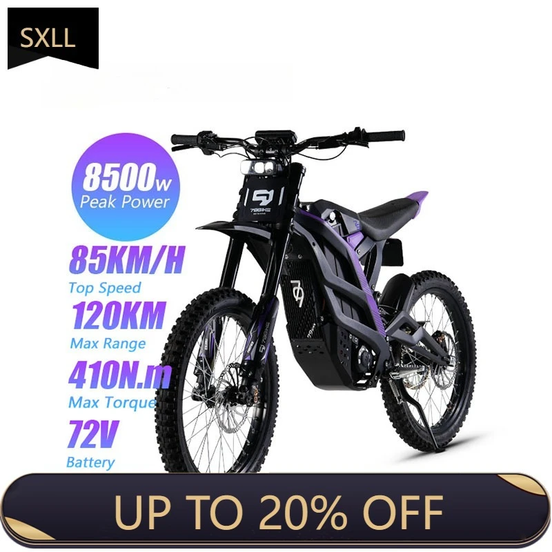 SXLL 79BIKE Falcon Pro Electric Off-Road Vehicle 72V 10000W Peak Power 85km/h 35AH Lithium Battery, Adult Electric Motorcycle