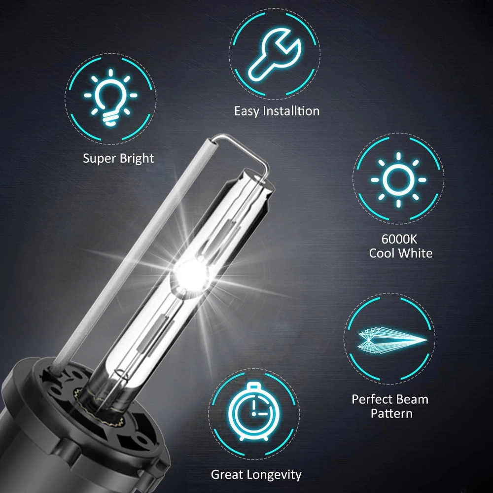 2 Stück 35 W HID D2S Xenon-Glühbirnen Autoscheinwerfer Xenon D2s 4300 K 5000 K 6000 K 8000 K 10000 K 12000 K Autoscheinwerfer – Detail 5