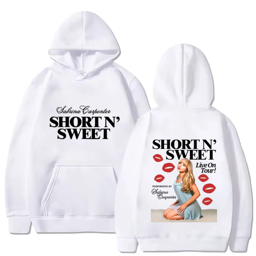 Sabrina Carpenter Short N Sweet Live on Tour 2024 Hoodie Fashion Unisex Harajuku Hip Hop Hoodies Autumn Winter Vintage Pullovers