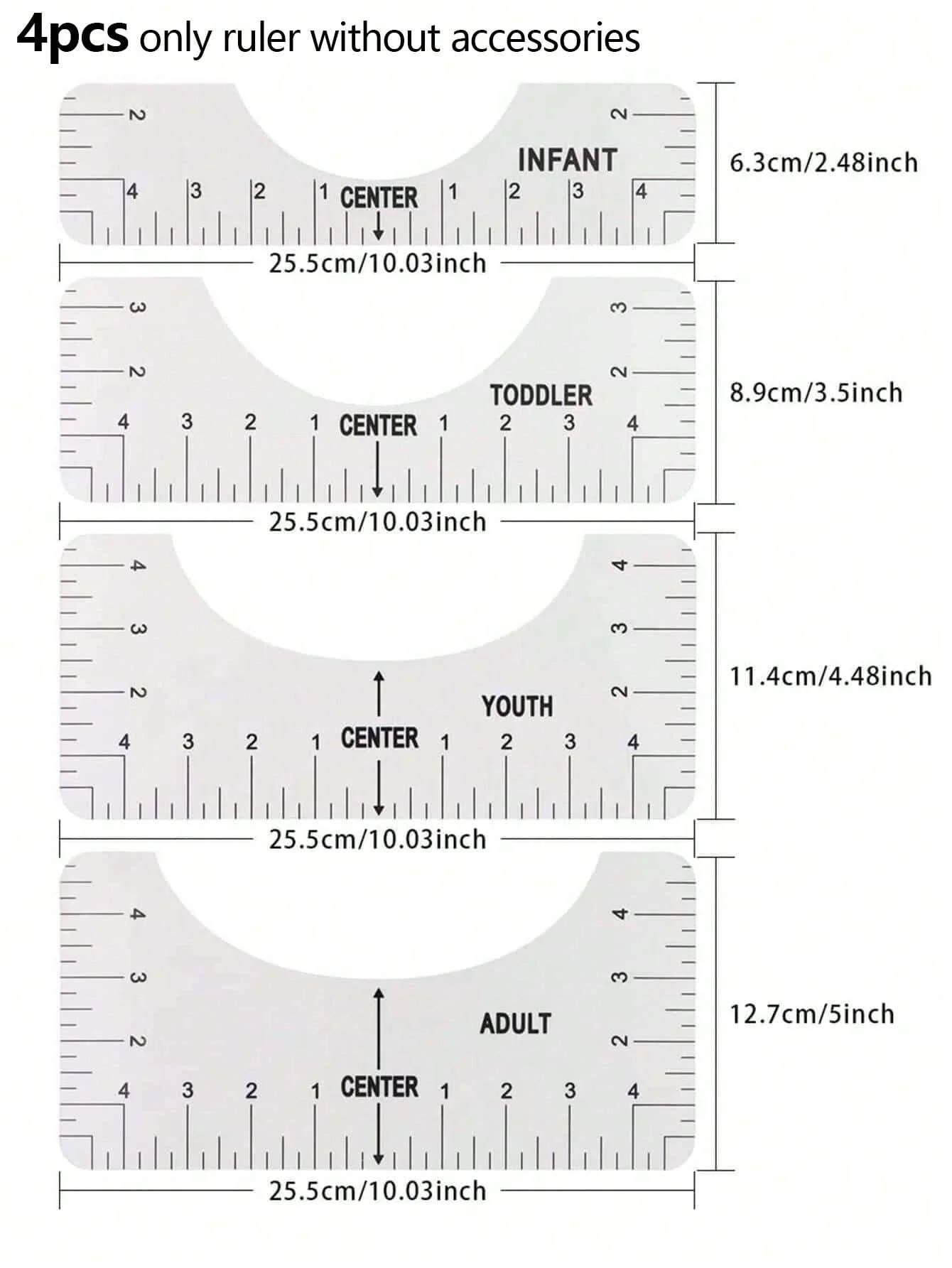 4/11Pcs 투명 티셔츠 눈금자 가이드 정렬 도구 티 - Sewing Gauge Ruler 리뷰 및 가격