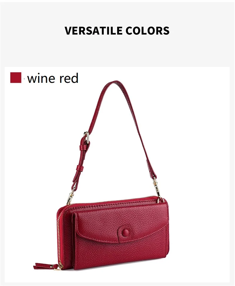 Multifunktionale Echtleder-Geldbörse 2026 Neue Kartenhalter-Damenbörse Modische Damen-Abendclutch aus Rindsleder – Detail 12
