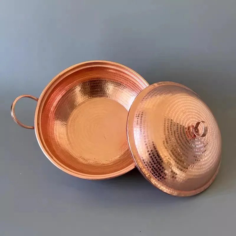 Pure Copper Pot Customized Stew Pot Lid Thick Handmade Casserole Soup Pot Gas/Induction