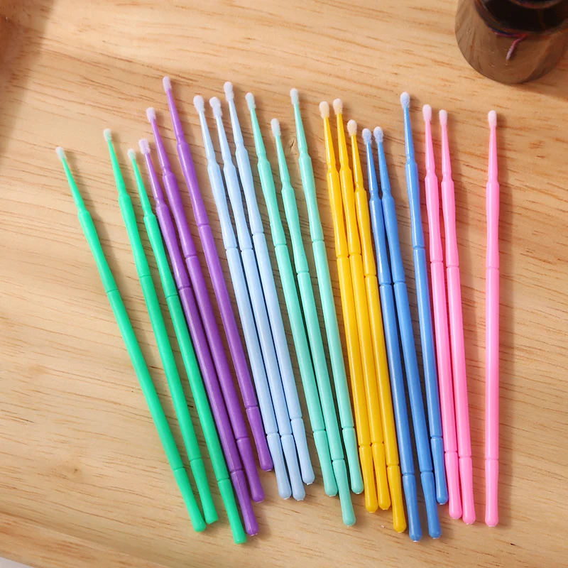 

300pcs Micro Brushes Cotton Swab Applicators Mascara Wands Eyelash Extension Mini Lashes Brow Brushes Disposable Makeup Tools
