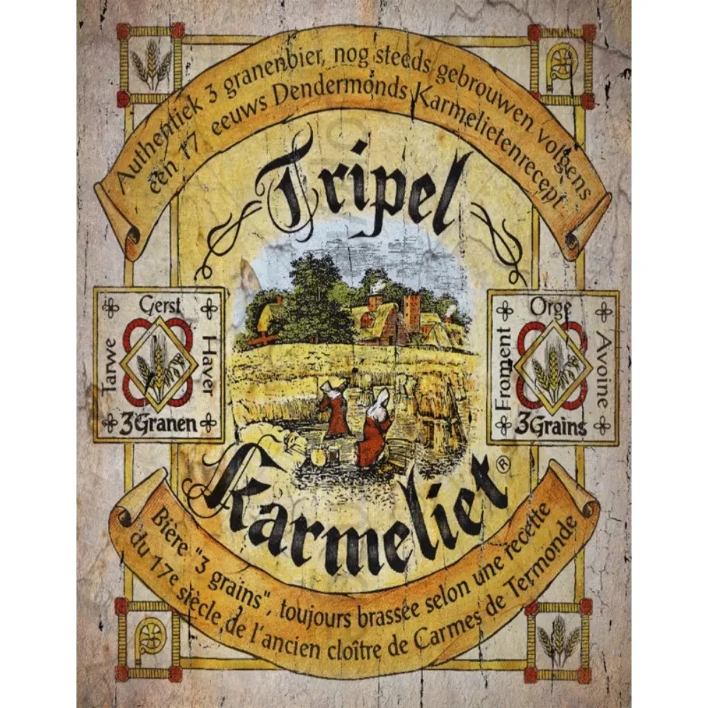 Tripel Karmeliet BEER PUB BAR METAL TIN SIGN POSTER WALL PLAQUE 12x8inch 20x30cm  16x12inch 40x30cm