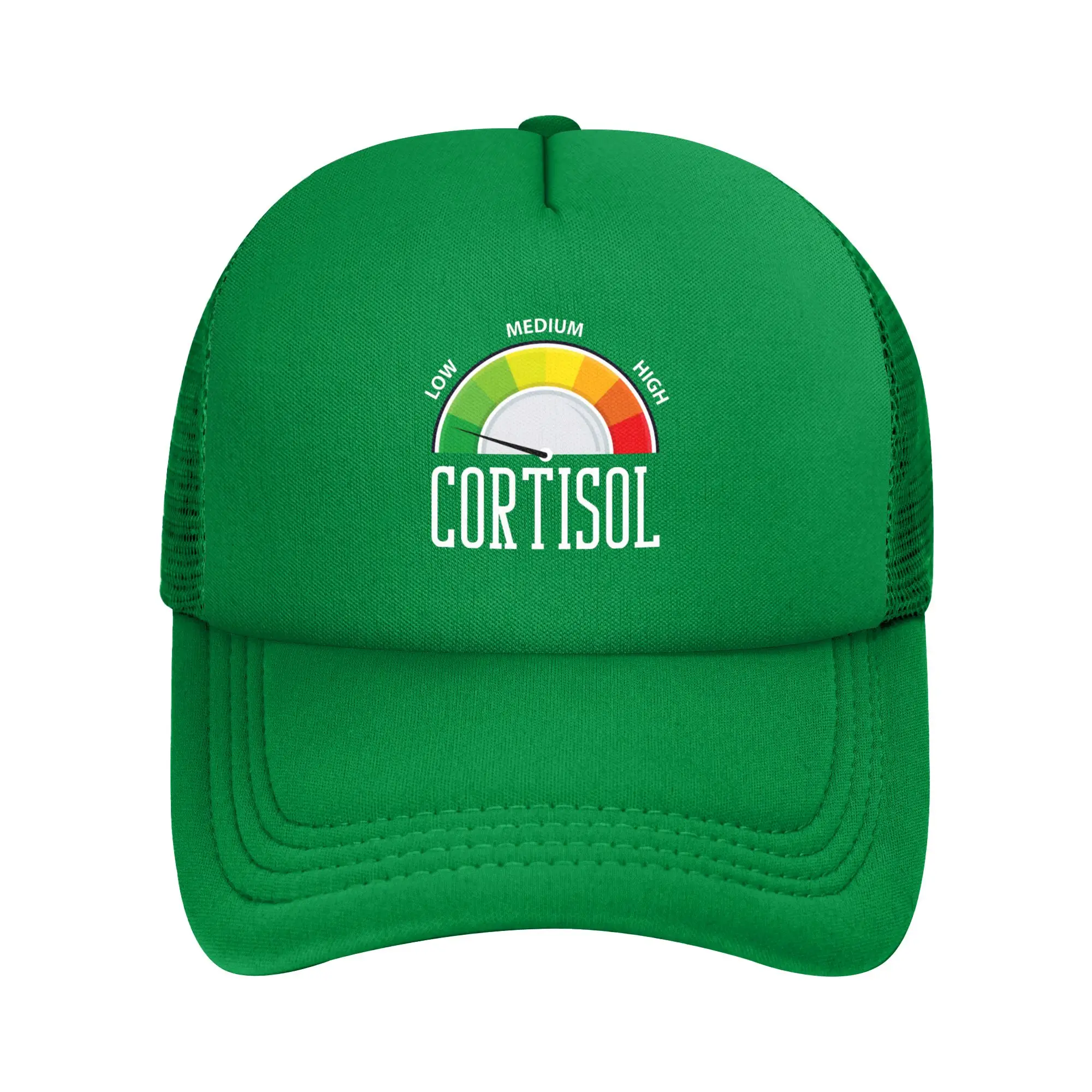 Low Cortisol Levels  Trucker Cap Unisex Sport Funny  Hats Sun Caps Fishing Hat Adjustable Polyester Mesh Baseball Cap Summer