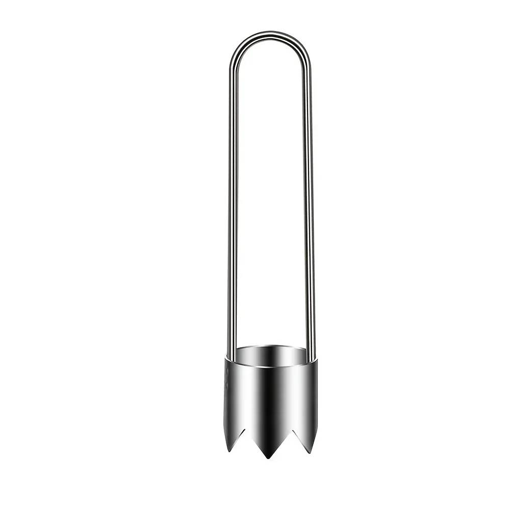 1pc Stainless Steel Fruit & Vegetable Corer Red Bell Pepper Seed Remover Universal Kitchen Gadget for Apple Pear Tomato Pepper view 5