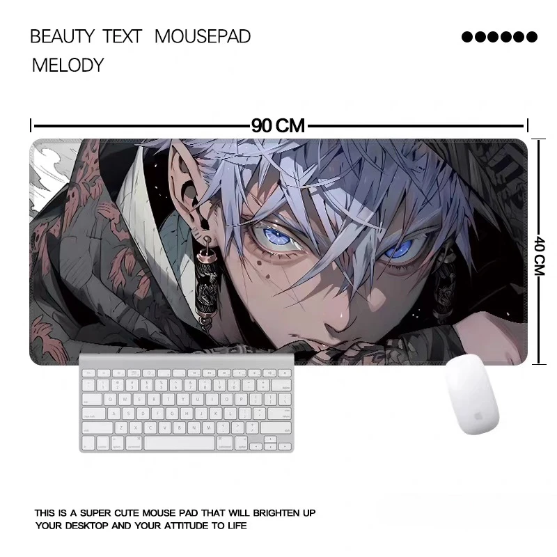 Animation Series of Jujutsu Kaisen E-sports Leather Mouse Pad Oversized Two-dimensional Gojo Satoru Game Keyboard Desktop Pad