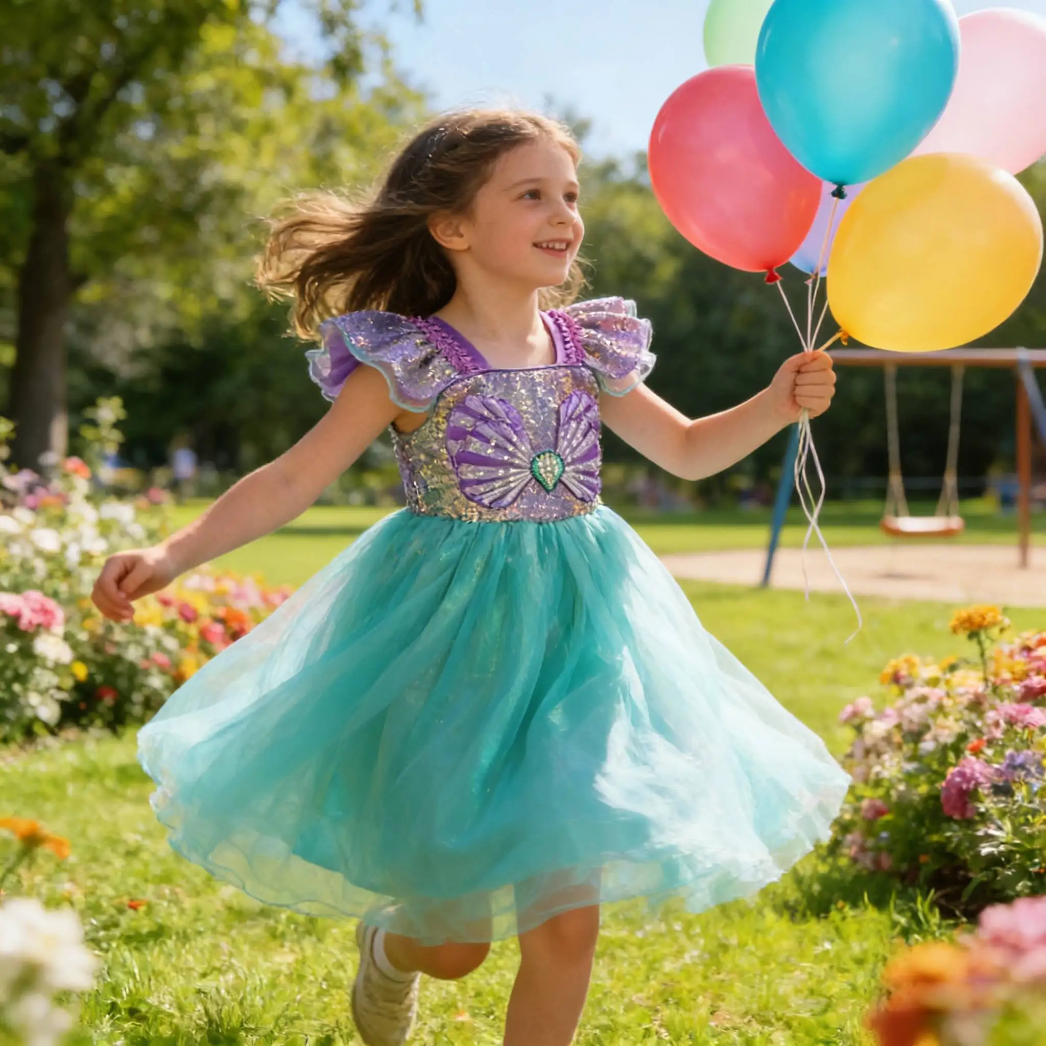 sequin mesh Carnival Dress 2026 Girls Mermaid Princess performance Dress 3 4 5 6 8 year Kids Children Birthday Prom Party Dress
