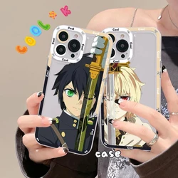 Anime Seraph of the end Mikaela Hyakuya Phone Case For iPhone 13 14 Pro Max XS XR 12 11 Pro 13 Mini 6 7 8 Plus Clear Back Cover