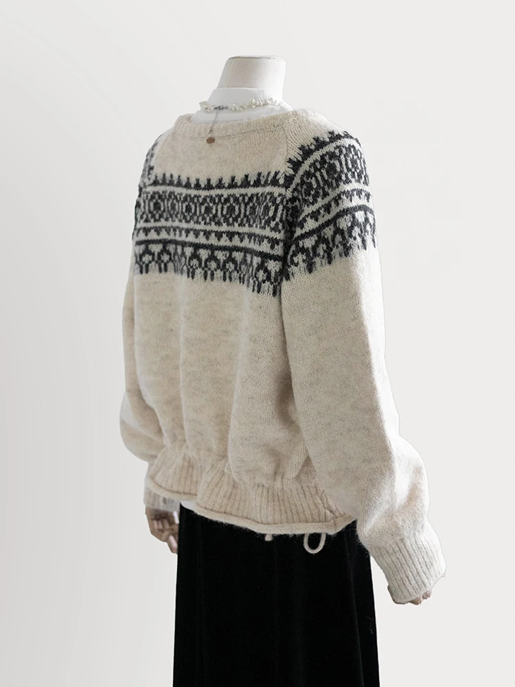 

Вязаный свитер в стиле ретро, женская верхняя одежда, весна-осень-зима, свободный кардиган, пальто с открытой передней частью, поездка на работу Faion