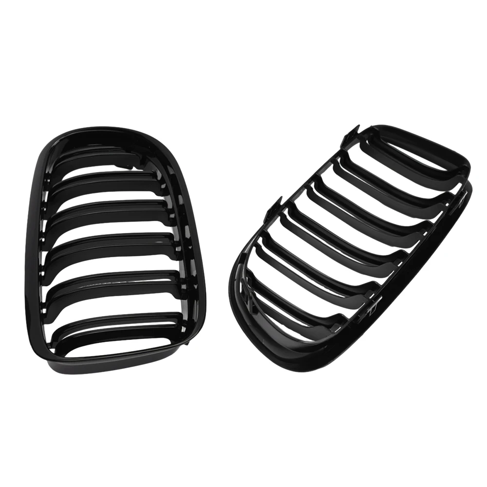 Car Front Bumper Kidney Grille Racing Grills Hood Mesh Grilles Gloss Black Dual Slats For BMW 3 Series E90 E91 2009 2010 2011
