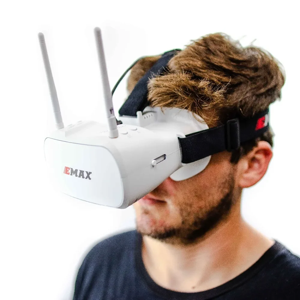 Emax 5.8G 4.3 Inch 48CH FPV Glasses Tinyhawk Diversity Goggle 480*320 Video Headset With Dual Antennas 4.2V 1800mAh Battery