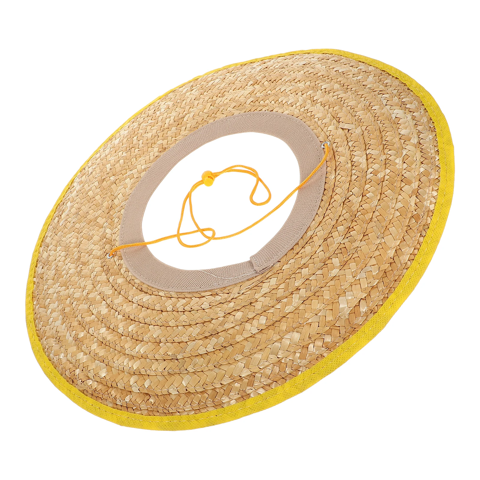 

Straw Sunscreen 45cm Brim Hard Hat Full Brim Hard Hat Shade Visor Construction Protective Sunshade Worker Accessories