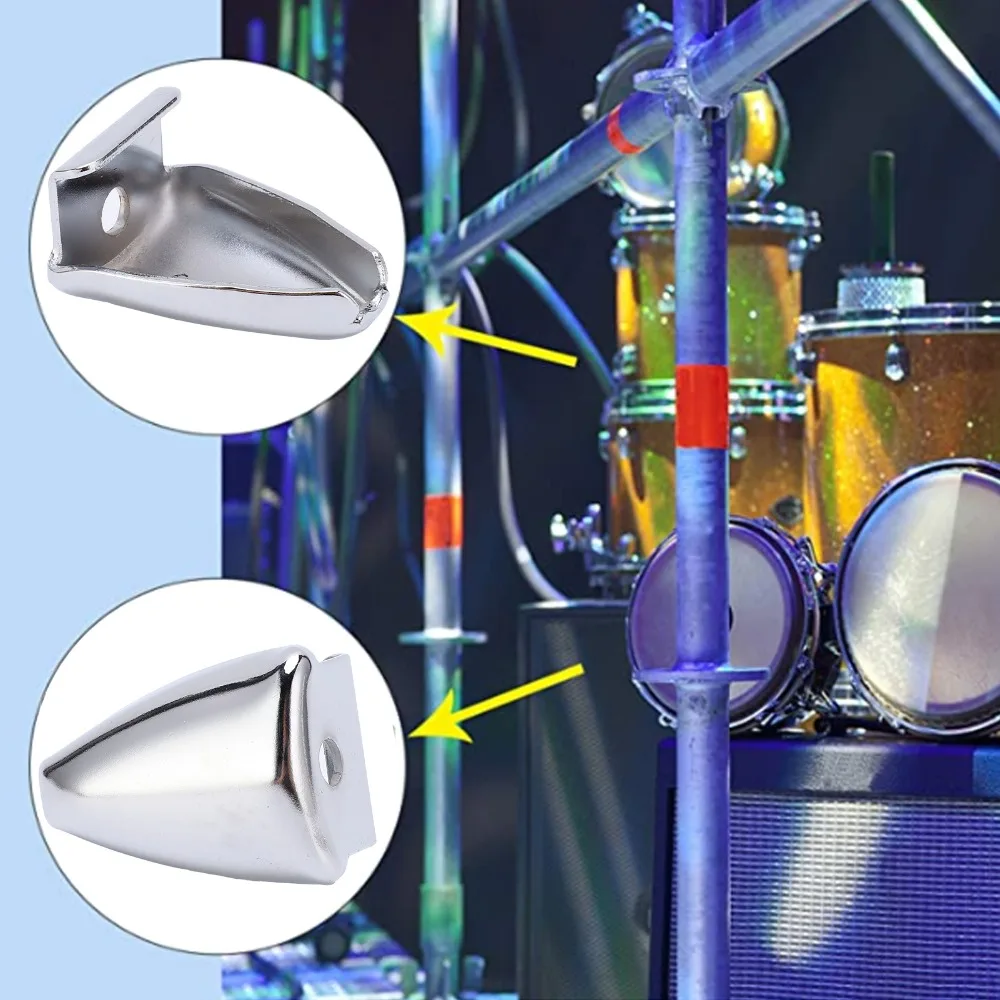 5PCS Durable Silver Drum Lug Iron Metal Drum Hardware Replacement Drum Claw Hook For Drum Set