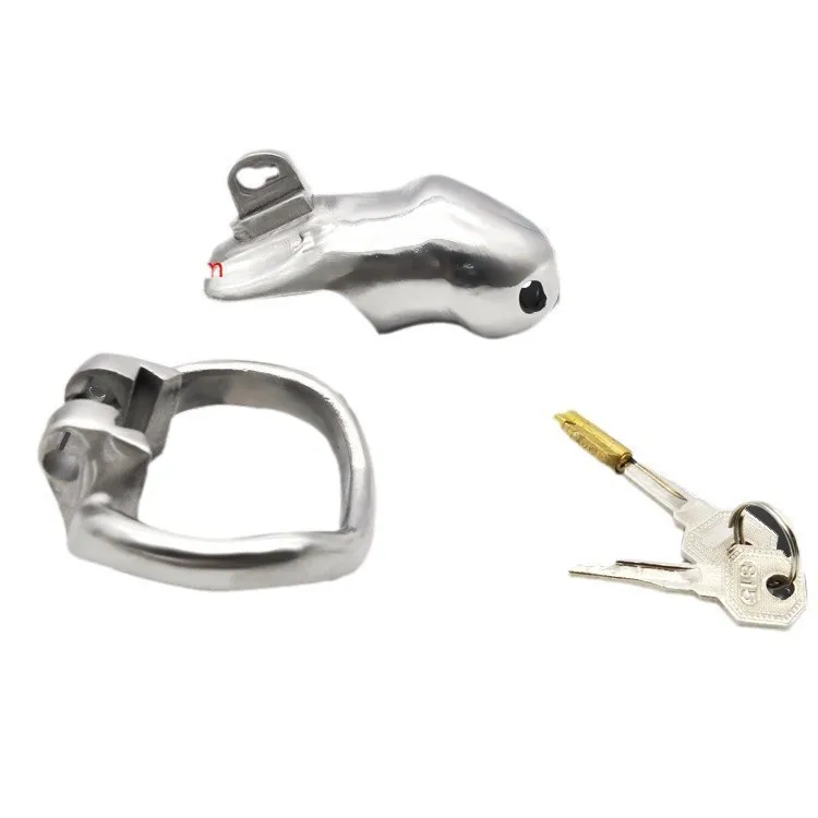 حزام العفة المعدني حلقة القضيب قفل القضيب عبودية تأخير القذف أجهزة العفة كيس الصفن عبودية قفص القضيب ألعاب مثيرة للرجال