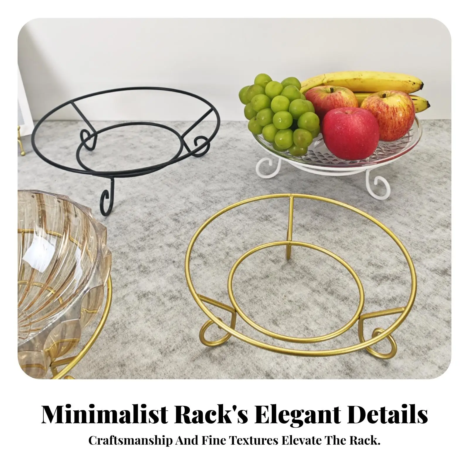 Fruit Plate Stand Lightweight Wire Frame Stand Serving Bowl Holder Sturdy Holder with Base Elevated for Party Hosts