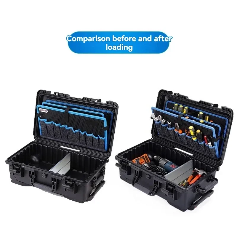 NewPull Rod Toolbox Industrial Grade Furniture Beauty Air Conditioning Maintenance Hardware Storage Box Multi-functional Hand Pu