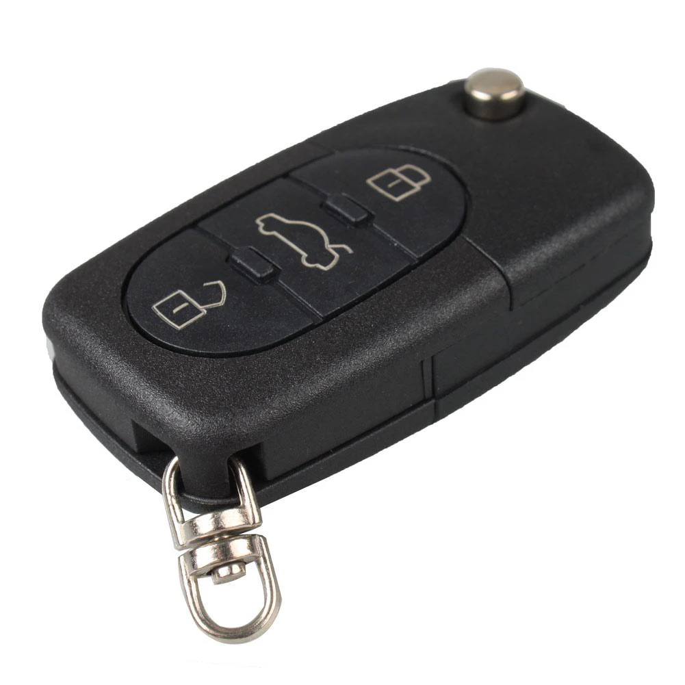 3 زر للطي الوجه البعيد مفتاح السيارة فوب قذيفة لأودي TT A2 A3 A4 A6 A8 تقطيعه شفرة HAA #4
