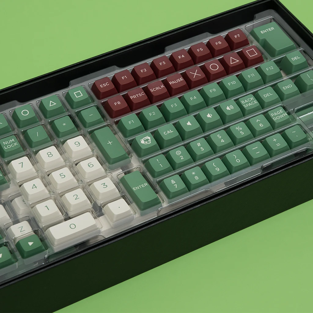 Imagem -03 - Akko Matcha Vermelho Bean Keycap Conjunto 217-chave Pbt Duplo-tiro Perfil Osa Teclado Mecânico Keycaps Compatível com Layouts Iso