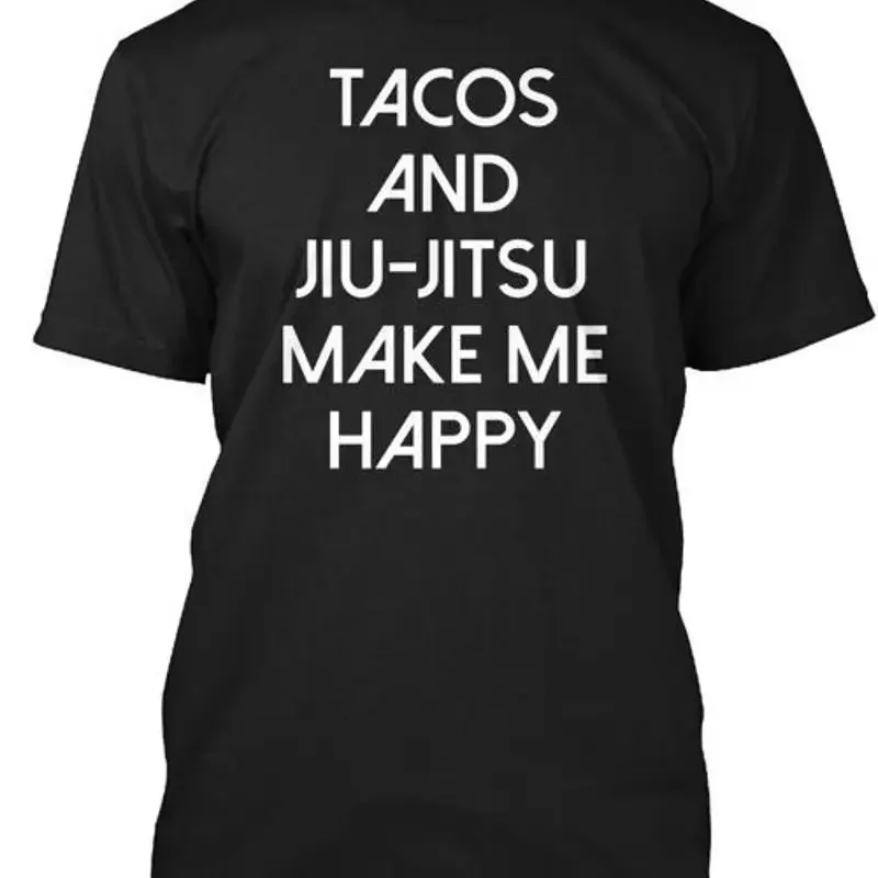 Tacos And Jiu Jitsu Funny Bjj Mixed Martial Arts T Shirt Made in USA Size S 5XL