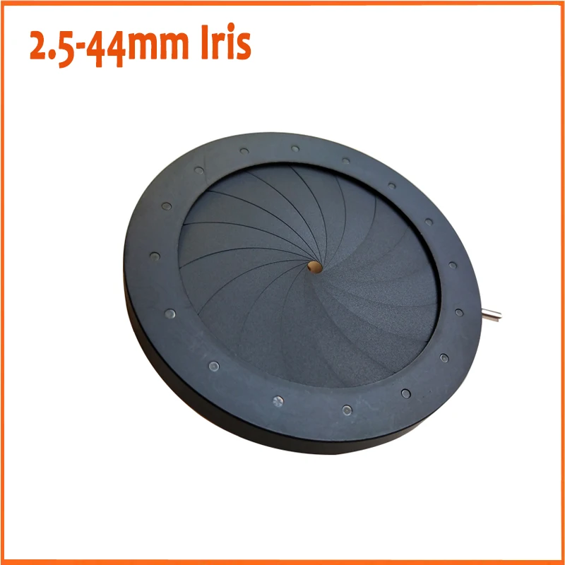 2.5-44mm Adjustable Metal Iris Aperture Diaphragm for Microscope Digital Camera Telescope Light Regulator with 16 Blades