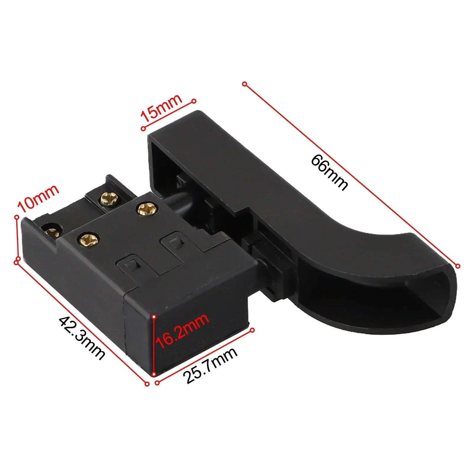 Switch Trigger Button ABS Nylon Black Cutting Machine Electric Tools Spare Parts 10(10)A 250V 5E4 Hardware Tools