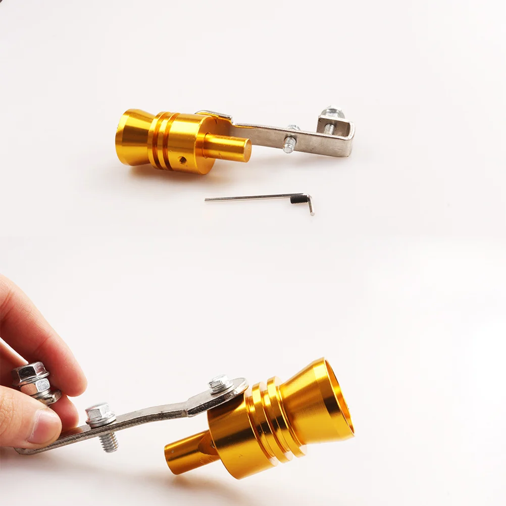 

2Pcs Durable Car Tuning Exhaust Whistle Golden Xl Easy Install Clip Fix Sound Simulator Unique Driving Experience Gift