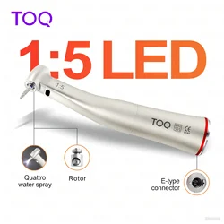 Ti Max Z95l Contra Angle Dental 1:5 Increasing Speed Handpiece Against Contra Angle Led Optic Fiber Quattro Spray Red Rings