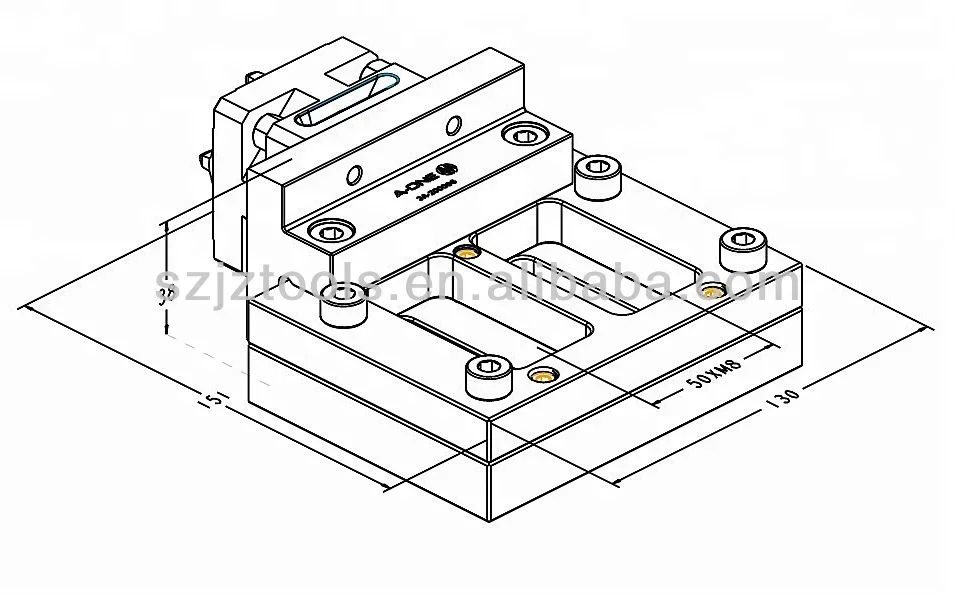 Steel manual X,Y,Z axis adjustment Wire-cutting clamp holder with EDM chuck 3A-200006