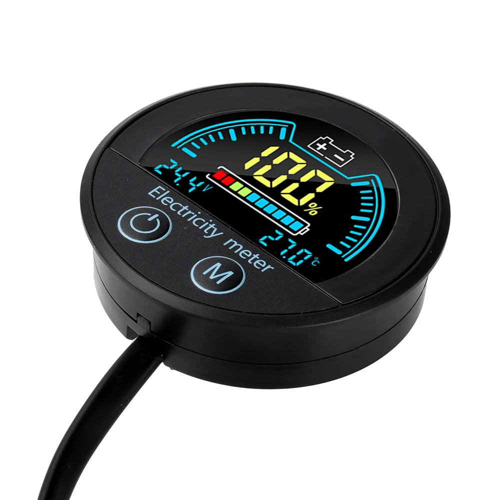 DC 7-100V LED Digital Display Voltmeter Two-wire Voltage Battery Level Indicator Universal for Acid Lithium-ion LiFePO4 Battery