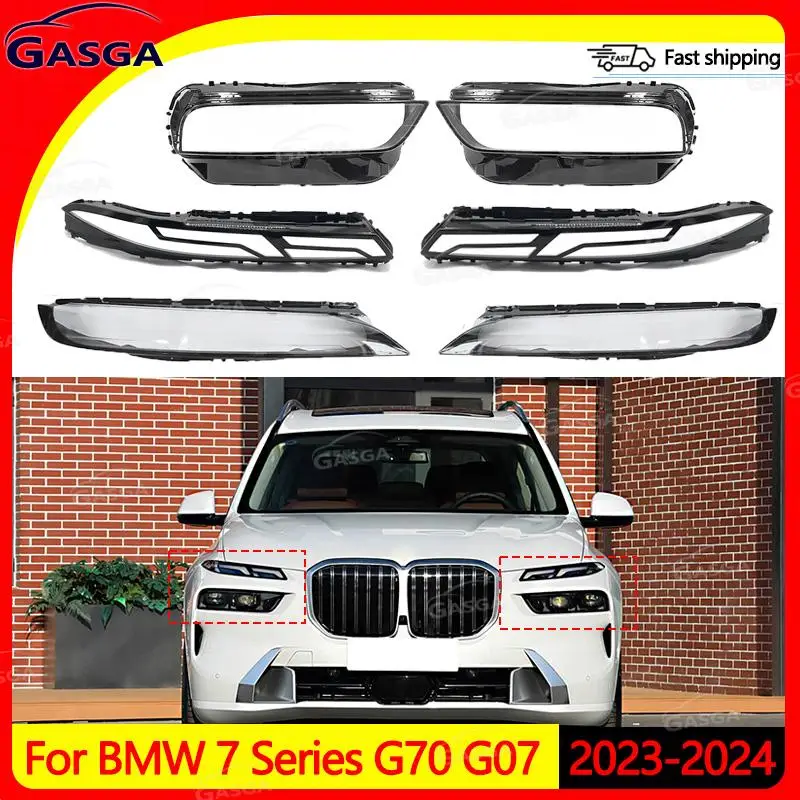 

Защитная накладка на переднюю фару GASGA для BMW 7 серии G70 G07 2023-2024, защитный кожух фары, аксессуары для автомобиля