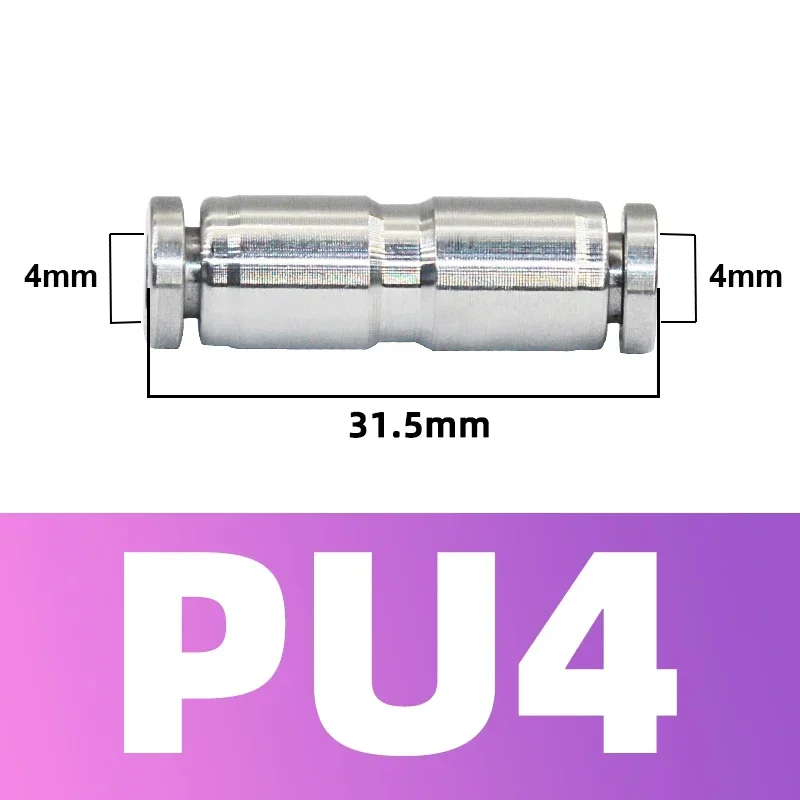 304 Stainless steel Air Hose Fitting Pneumatic Tube Connector Quick Release coupling PU4 PU6 PU8 PU10 PU12 Trachea Metal Fitting