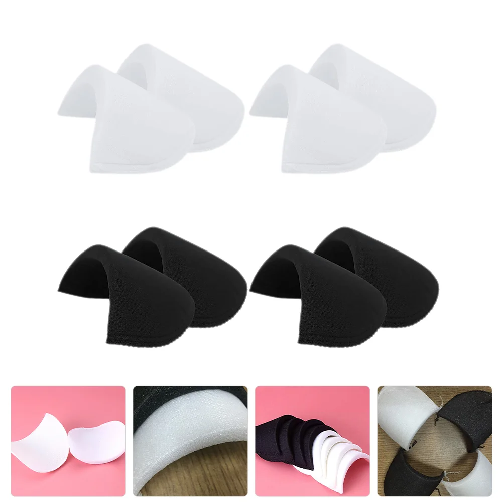 4 Pairs Pliable Shoulder Pads Dress Jacket Suit Coat Cloth Clothes Supply Enhancer Reusable