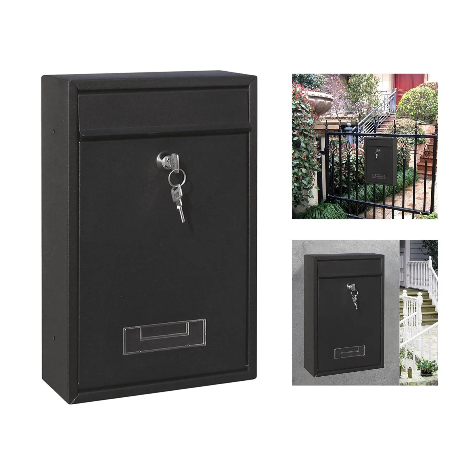Metal Mailbox -rust Post Mail Mail x3x1 Decorative Letterbox ,