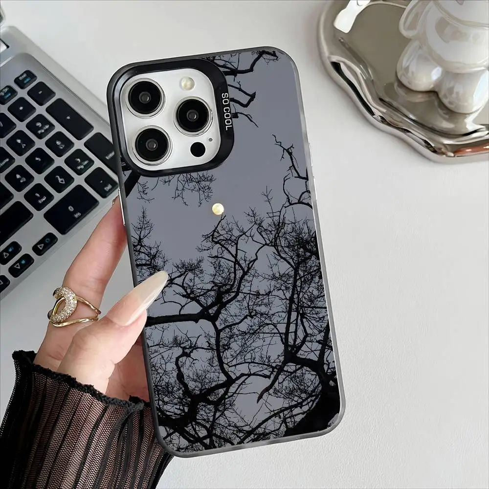 

Cool Cyber Sigil Cross line Phone Case For Apple 11 12 13 14 15 16Pro Max Plus Protect Plating Phone Cover