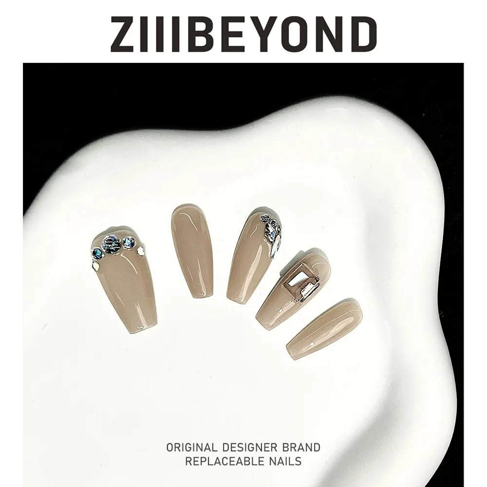 ZIIIBEYOND-Dança das Estrelas Nail Art, Luxo Luz Artesanal e Versátil Fada Nail Art, ZB60