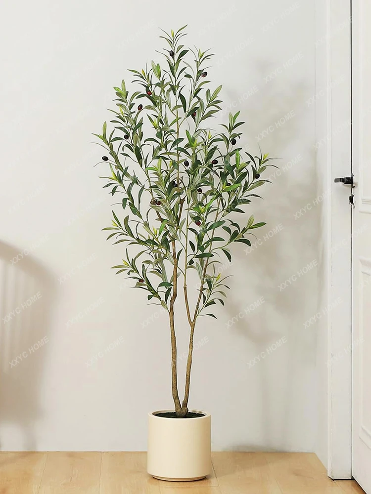 

Имитация зеленого растения, оливкового дерева, гостиной от пола до потолка, украшение интерьера, большое искусственное растение в горшке
