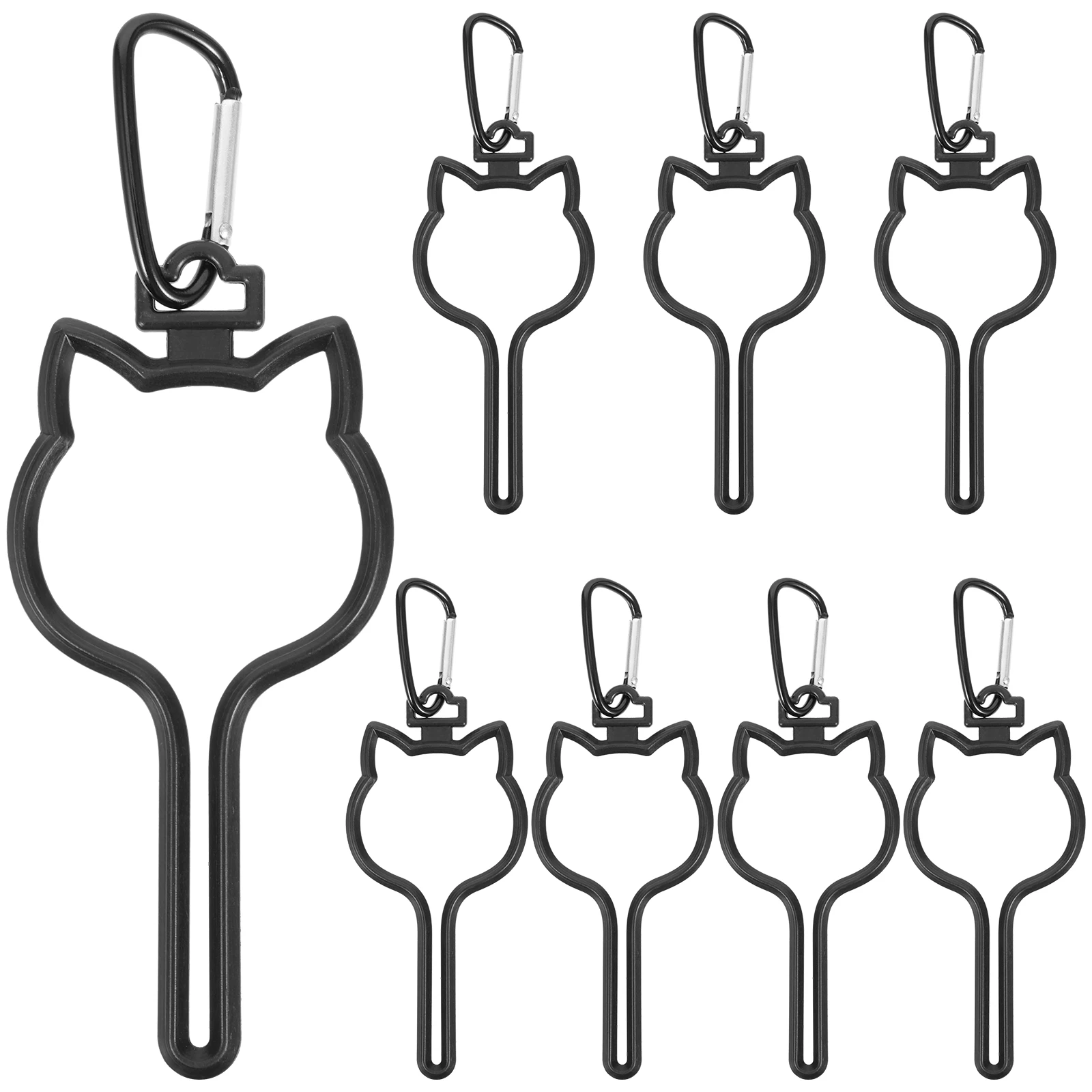 

8pcs Pet Waste Bag Holder Durable Plastic Clamps Black Bag Clip Walking Supplies Garbage Holders Portable Storage